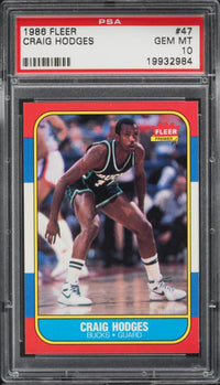 1986 Fleer #47 Craig Hodges PSA 10