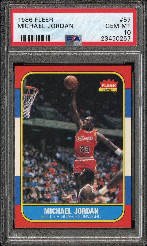 1986 Fleer #57 Michael Jordan PSA GEM MINT 10
