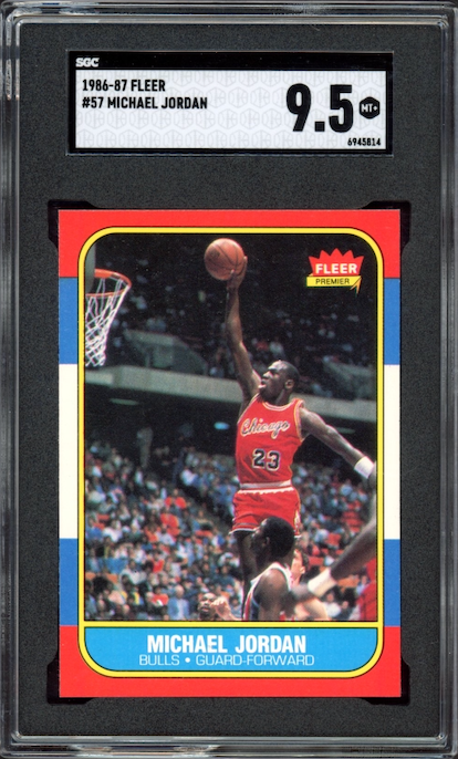 1986 Fleer #57 Michael Jordan ROOKIE SGC MINT+ 9.5