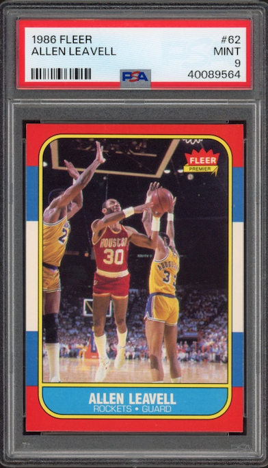 1986 Fleer #62 Allen Leavell PSA MINT 9
