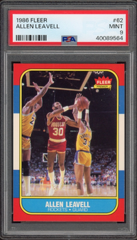 1986 Fleer #62 Allen Leavell PSA MINT 9