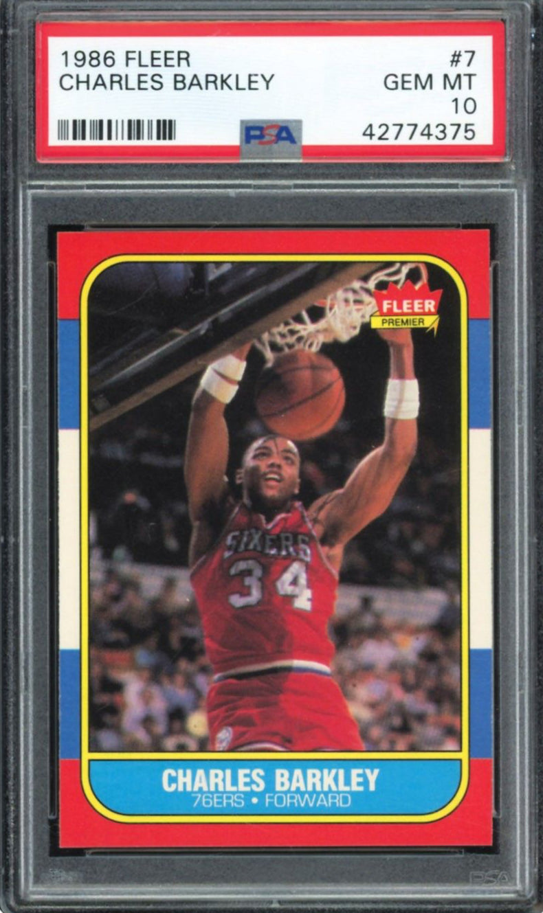 1986 Fleer #7 Charles Barkley PSA 10