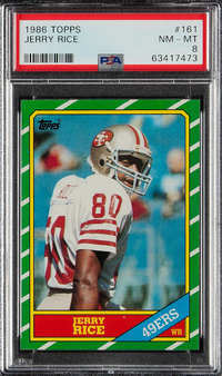 1986 Topps #161 Jerry Rice PSA 8