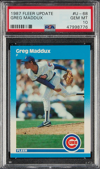 1987 Fleer Update #U68 Greg Maddux PSA 10