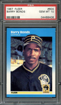 1987 Fleer #604 Barry Bonds PSA 10