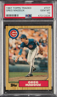 1987 Topps Traded #70T Greg Maddux PSA 10