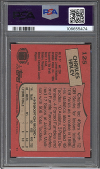 1987 Topps #125 Charles Haley ROOKIE PSA GEM MINT 10