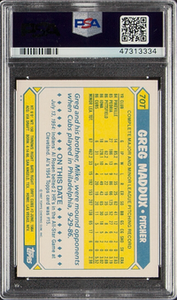 1987 Topps Traded #70T Greg Maddux PSA 10