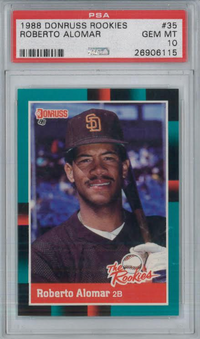 1988 Donruss Rookies #35 Roberto Alomar PSA 10