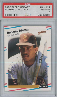 1988 Fleer Update #U-122 Roberto Alomar PSA 10