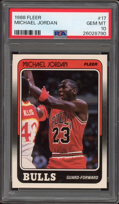 1988 Fleer #17 Michael Jordan PSA GEM MINT 10