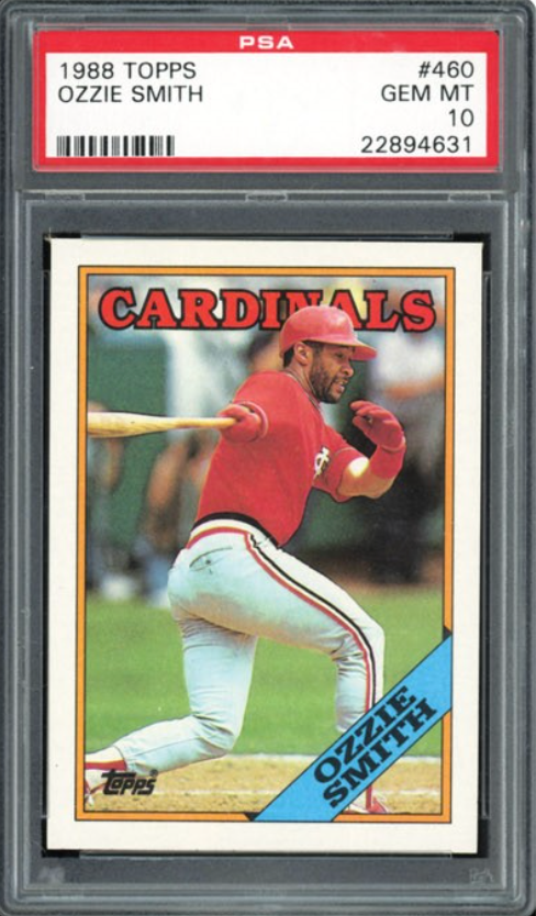 1988 Topps #460 Ozzie Smith PSA 10