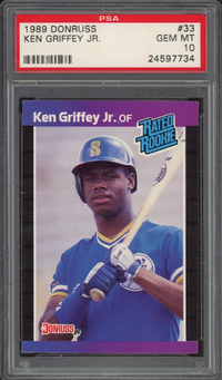 1989 Donruss #33 Ken Griffey Jr. ROOKIE PSA GEM MINT 10