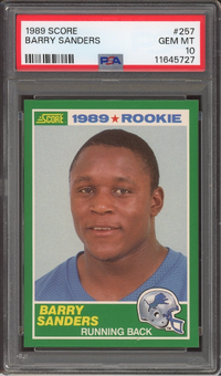 1989 Score #257 Barry Sanders ROOKIE PSA GEM MINT 10