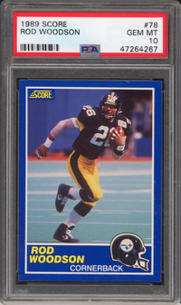 1989 Score #78 Rod Woodson ROOKIE PSA GEM MINT 10