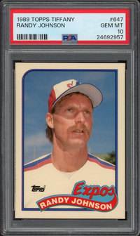 1989 Topps Tiffany #647 Randy Johnson ROOKIE PSA GEM MINT 10