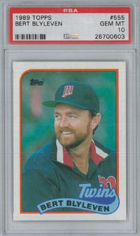 1989 Topps #555 Bert Blyleven PSA 10