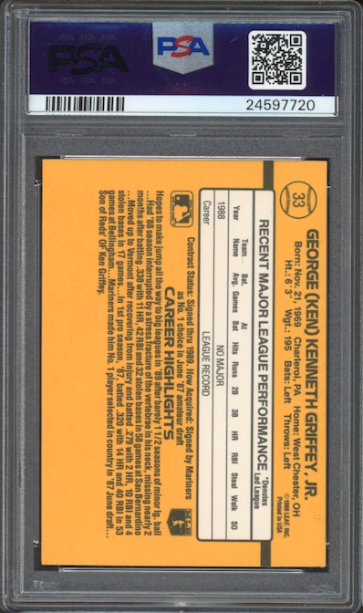 1989 Donruss #33 Ken Griffey Jr. PSA 10