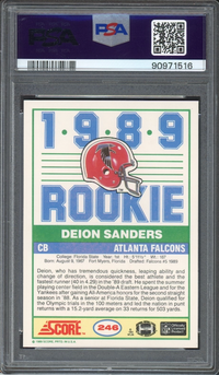 1989 Score #246 Deion Sanders ROOKIE PSA MINT 9