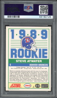 1989 Score #263 Steve Atwater ROOKIE PSA GEM MINT 10
