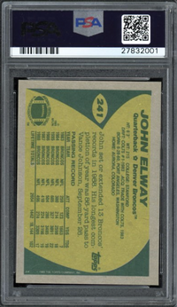 1989 Topps #241 John Elway PSA 10