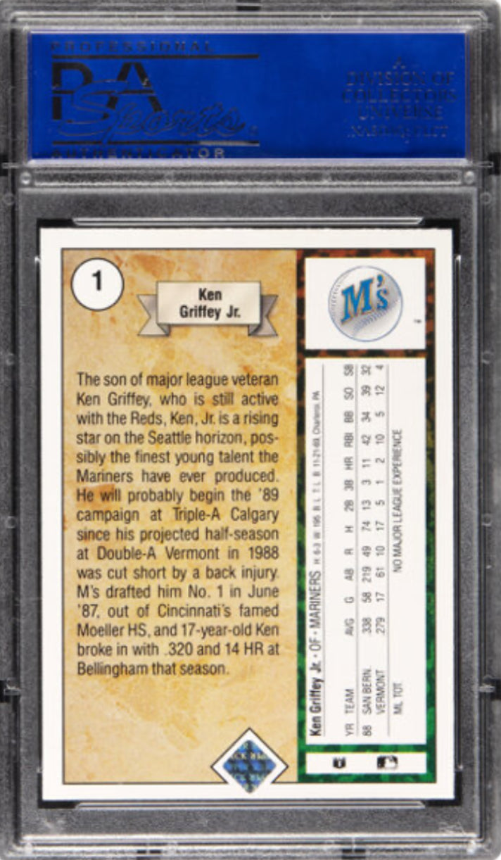 1989 Upper Deck #1 Ken Griffey Jr. PSA 10