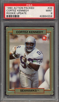 1990 Action Packed #39 Cortez Kennedy ROOKIE Update PSA MINT 9