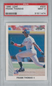 1990 Leaf #300 Frank Thomas PSA 9