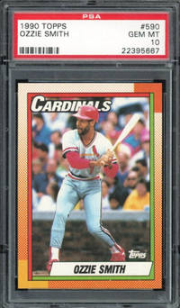 1990 Topps #590 Ozzie Smith PSA 10