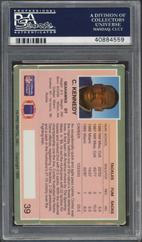 1990 Action Packed #39 Cortez Kennedy ROOKIE Update PSA MINT 9