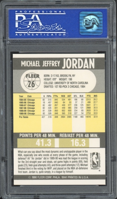 1990 Fleer #26 Michael Jordan PSA MINT 9