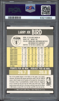 1990 Fleer #8 Larry Bird PSA GEM MINT 10