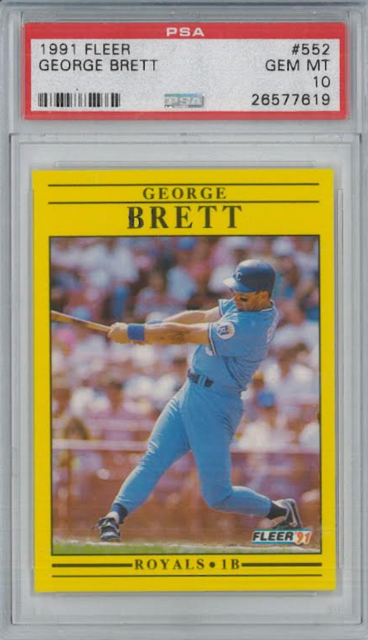 1991 Fleer #552 George Brett PSA 10