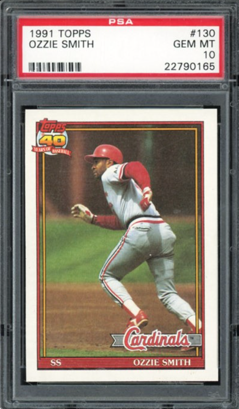 1991 Topps #130 Ozzie Smith PSA 10