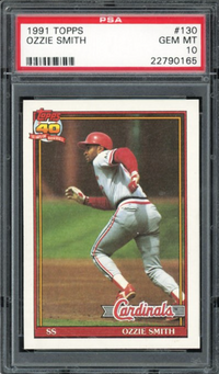 1991 Topps #130 Ozzie Smith PSA 10