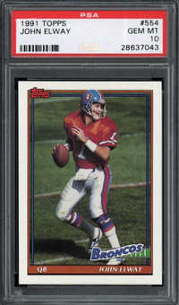 1991 Topps #554 John Elway PSA 10