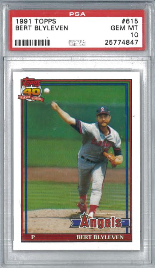 1991 Topps #615 Bert Blyleven PSA 10