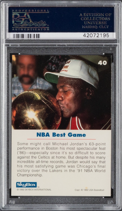 1992 Skybox USA Basketball #40 Michael Jordan PSA 10