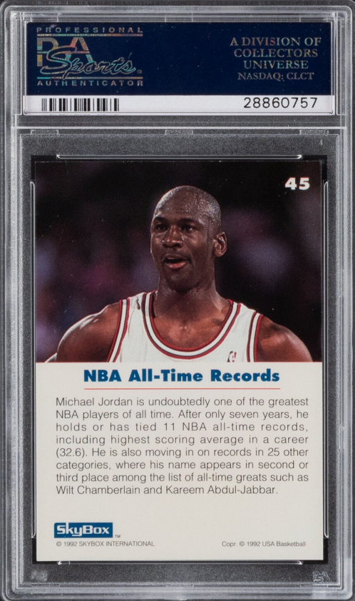 1992 Skybox USA Basketball #45 Michael Jordan PSA 10