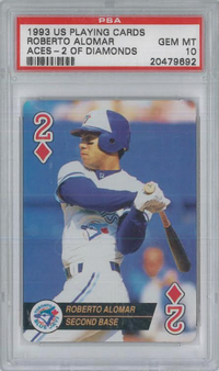 1993 US Playing Cards Aces - 2 of Diamonds Roberto Alomar PSA 10