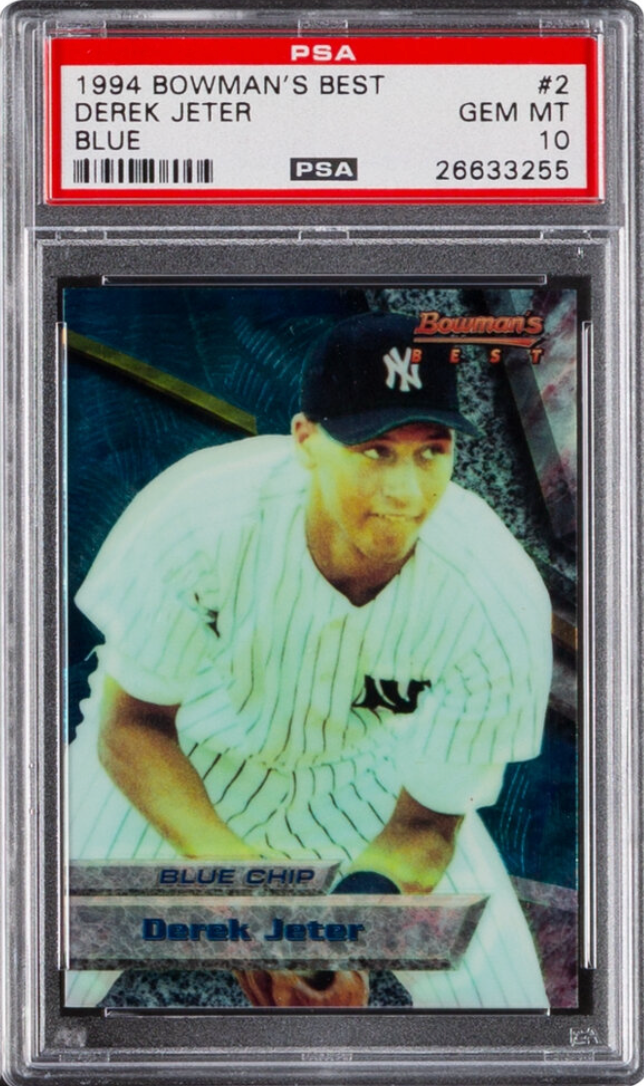 1994 Bowman’s Best Blue #2 Derek Jeter PSA 10