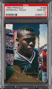 1994 Pinnacle #198 Marshall Faulk PSA 10