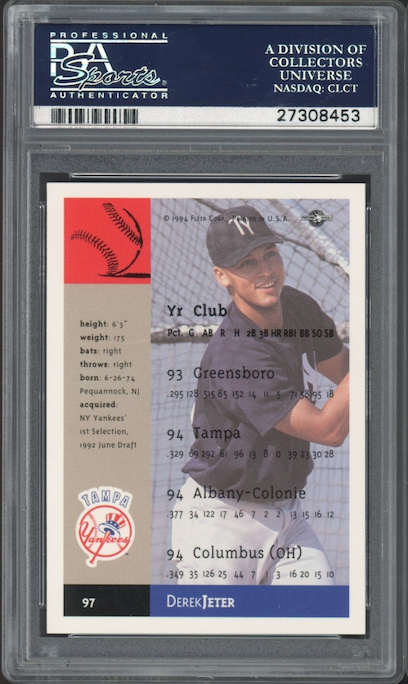 1994 Fleer Excel #97 Derek Jeter PSA 10