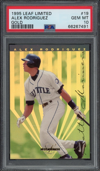 1995 Leaf Limited #19 Alex Rodriguez Gold ROOKIE PSA GEM MINT 10