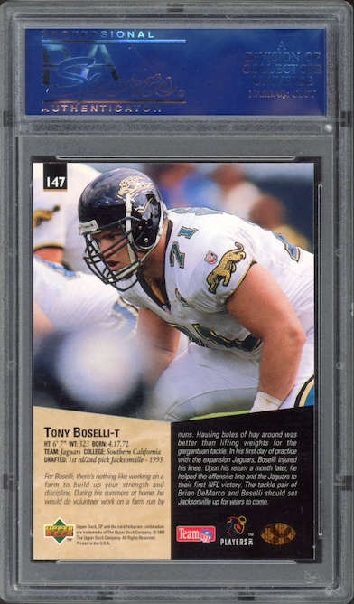1995 SP #147 Tony Boselli ROOKIE PSA MINT 9