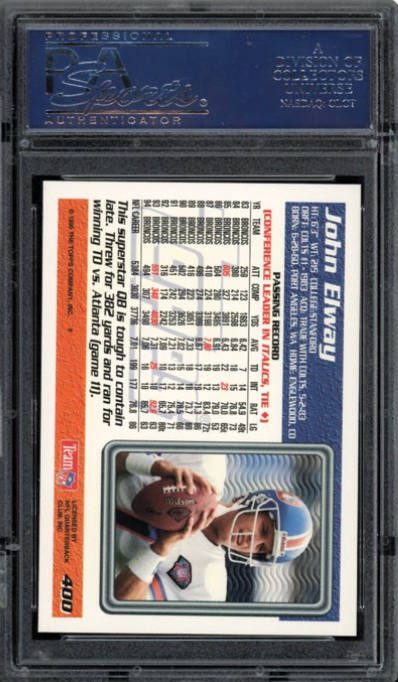 1995 Topps #400 John Elway PSA GEM MINT 10
