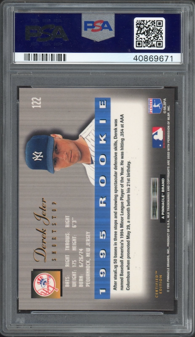 1995 Select Certified #122 Derek Jeter PSA 10
