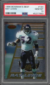 1996 Bowman's Best #164 Ray Lewis ROOKIE PSA GEM MINT 10