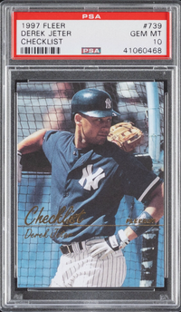 1997 Fleer Checklist #739 Derek Jeter PSA 10