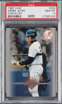 1997 Leaf #200 Derek Jeter PSA 10